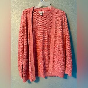 Hasting & Smith Women's Coral Pink Knit Sweater